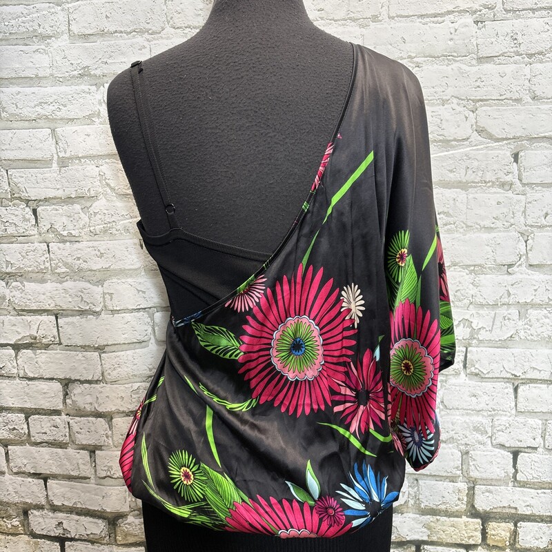 Bebe, Blk/flor, Size: Medium