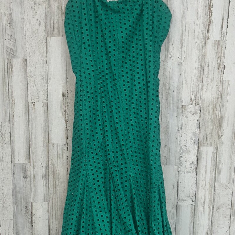 Sz6 Green Eyelit Dress