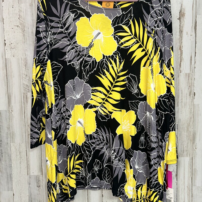 2X Black/Yellow Floral To