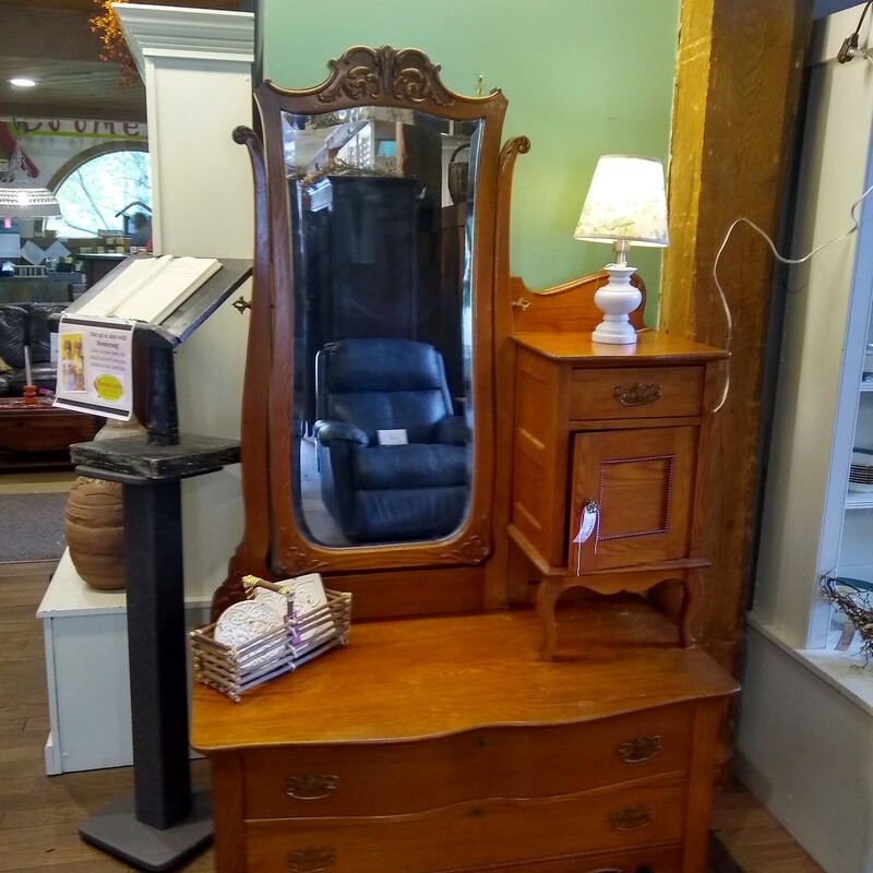 Dresser W/Swing Mirror- Very Unique!

Size: 44x22x72