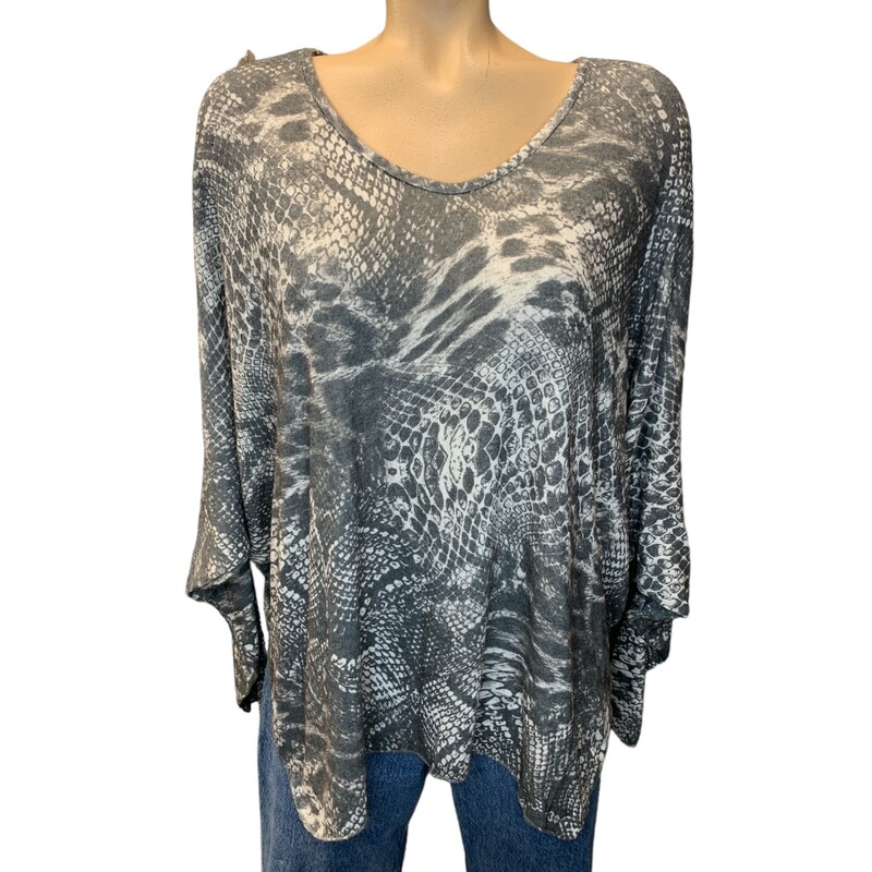 M Made In Italy NWT Top, Grey/whi, Size: M