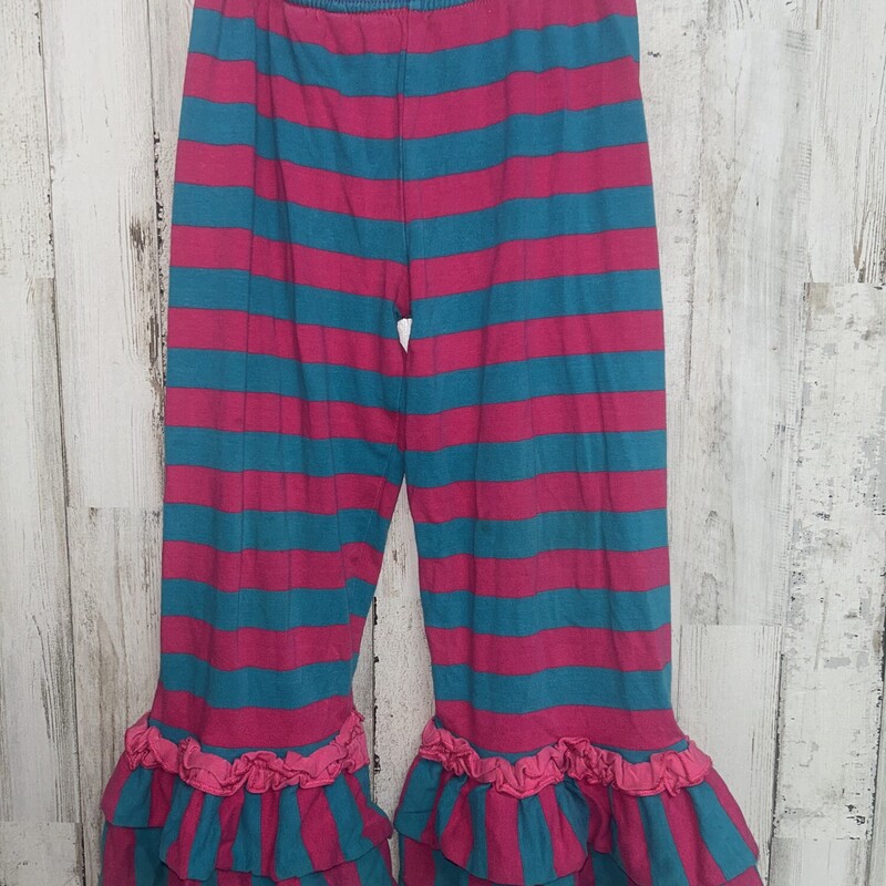 2T Teal/Pink Stripe Pants, Pink, Size: Girl 2T