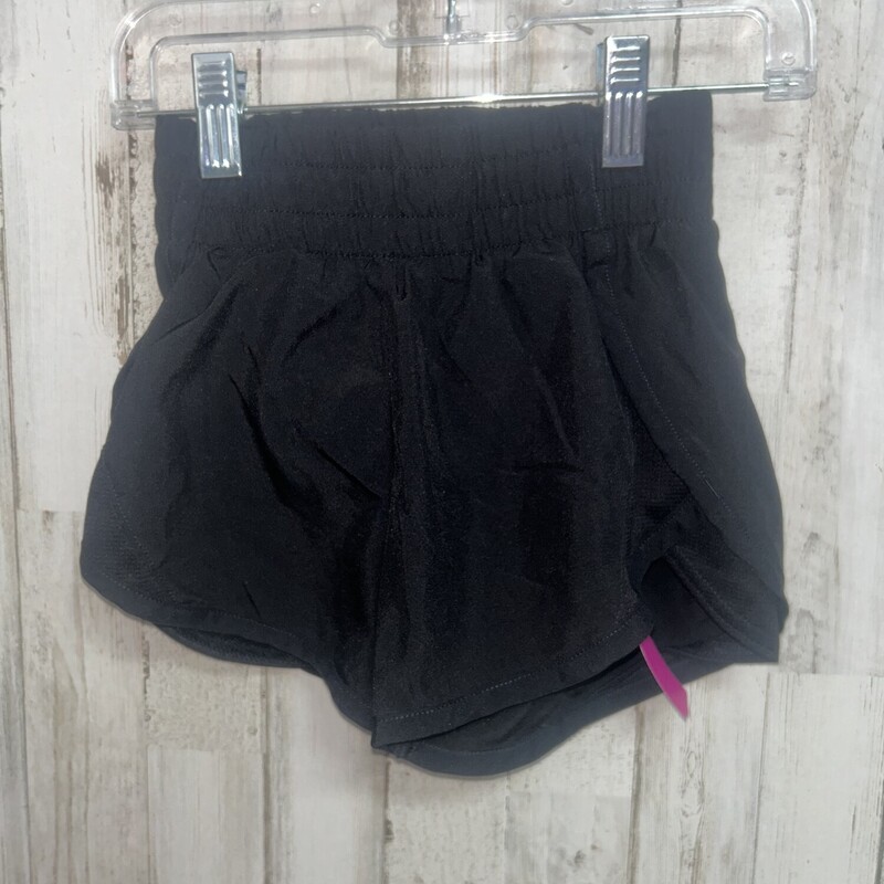 4/5 Black Athletic Shorts, Black, Size: Girl 4T