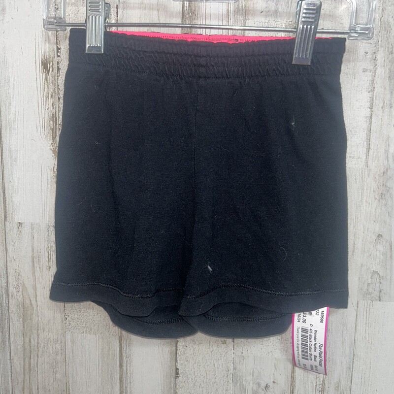 4/5 Black Cotton Shorts