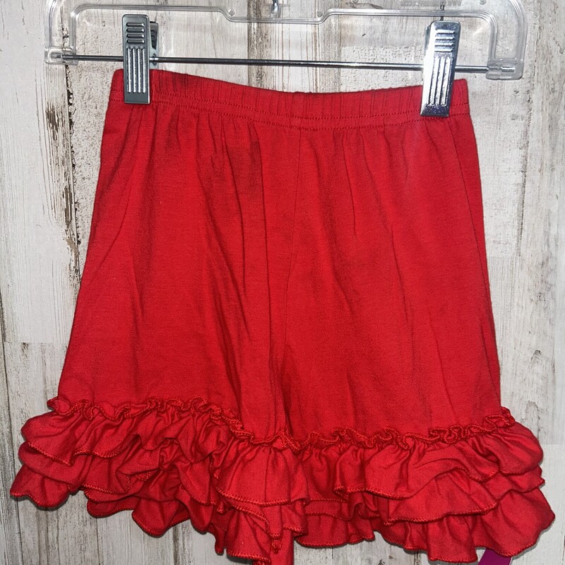 5 Red Ruffle Shorts, Red, Size: Girl 5T