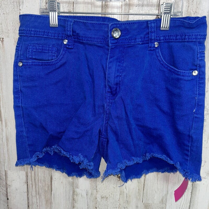 10 Royal Blue Fray Shorts, Blue, Size: Girl 10 Up