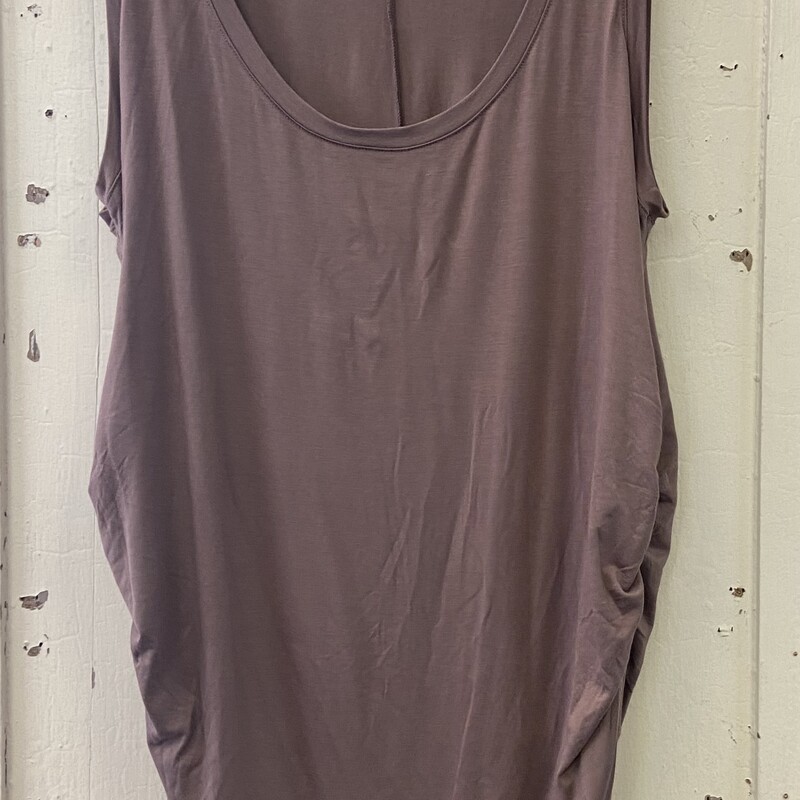 Brown Ruched Tank<br />
Brown<br />
Size: 3X