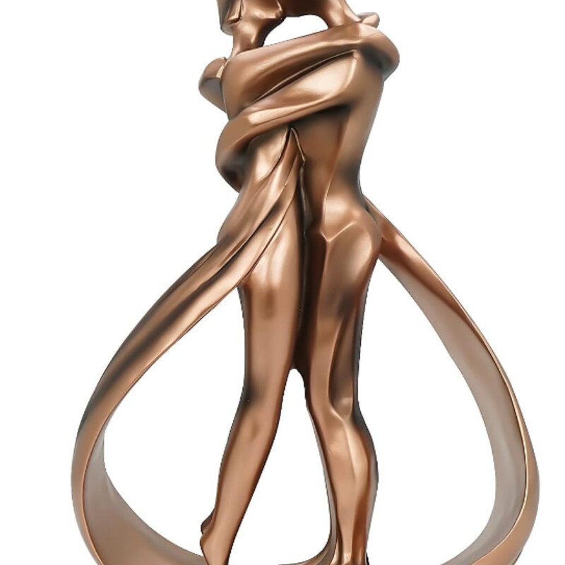 Embracing Couple Statue
Copper Finish Resin
Size: 7x10