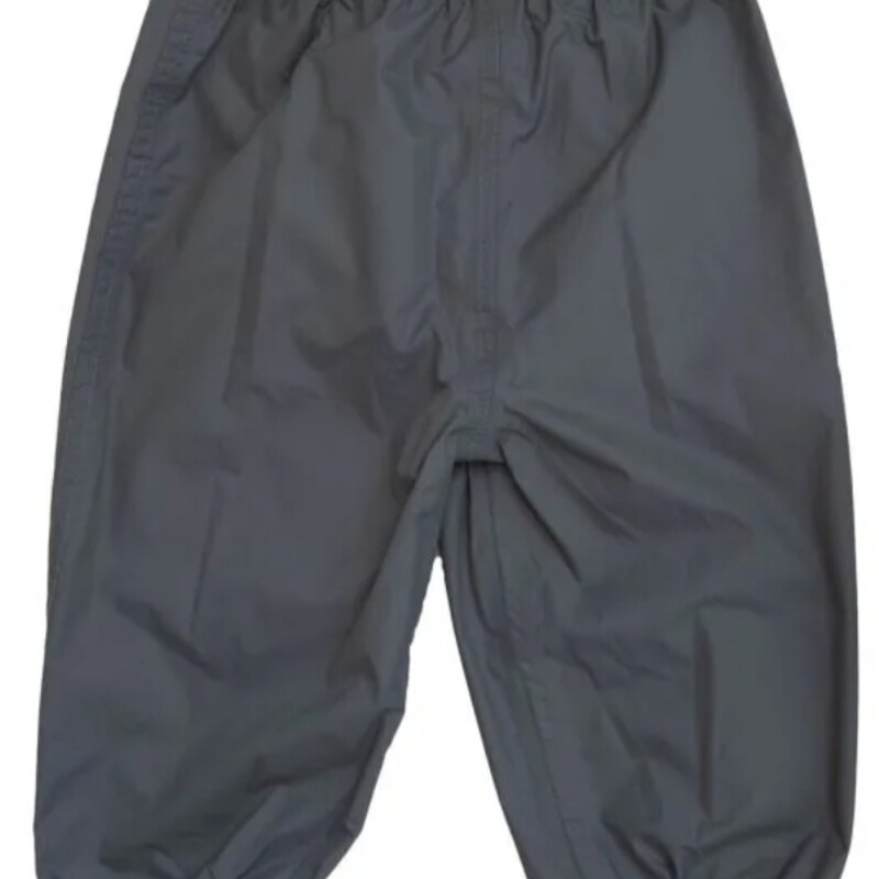 Lined Rain Pant

Shell: 100% Waterproof Nylon
Lining: Fleece
Taped seams
Elastic waist and ankles
Colour:Grey
Size: 6Y