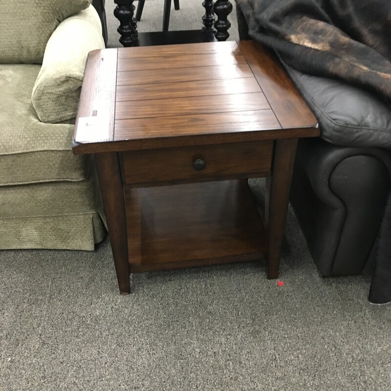 Rustic End Table W/ Drawer
