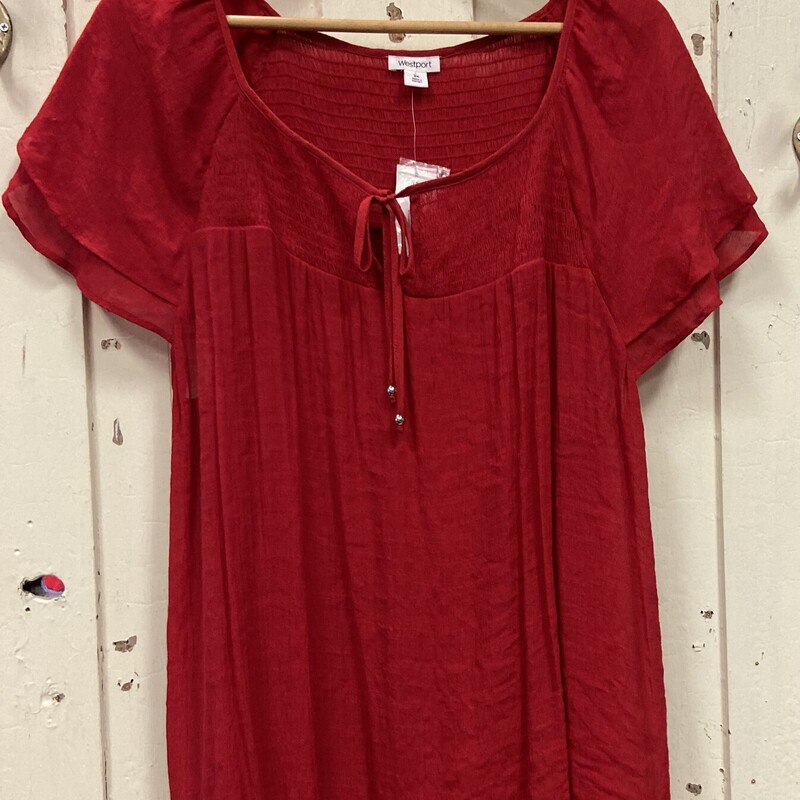 NWT Red Gther Tie Top<br />
Red<br />
Size: 3X