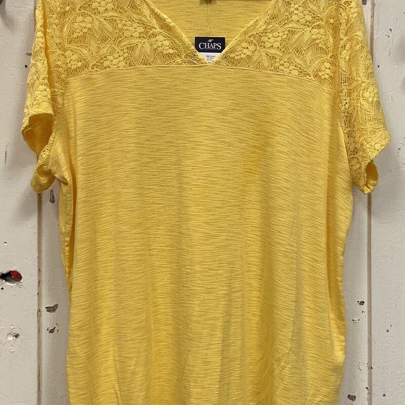 NWT Yellow Lace Tee<br />
Yellow<br />
Size: 3X