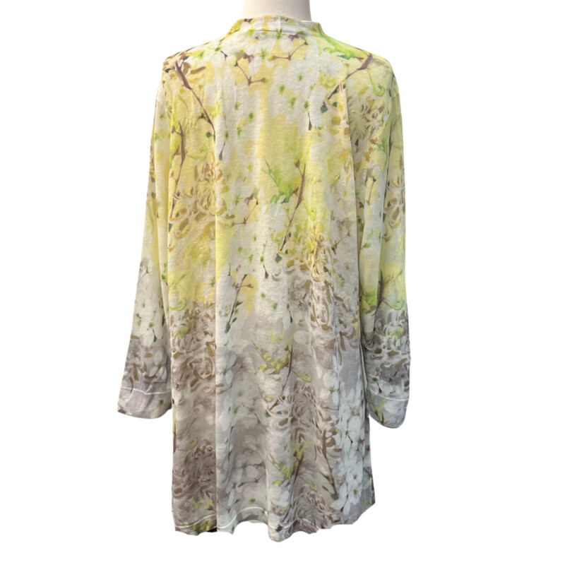 New Nic& Zoe Floral Cardigan
Linen & Cotton Blend
Hand Printed
Yellow and Gray
Size: 3X