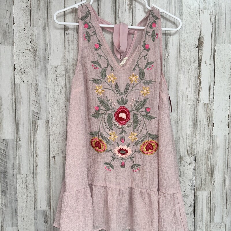 S Mauve Embroidered Tank