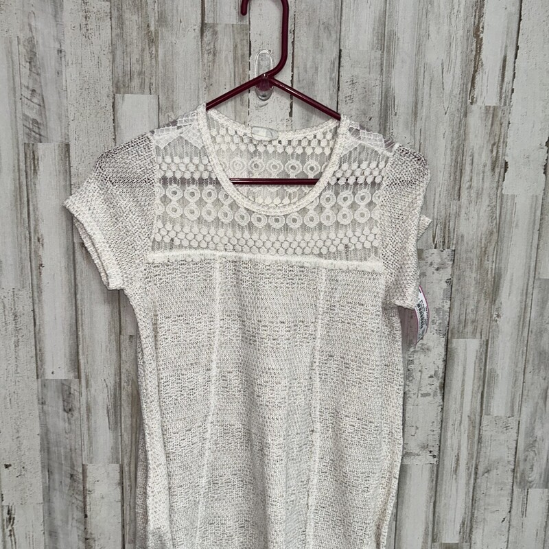 S White Knit Lace Top