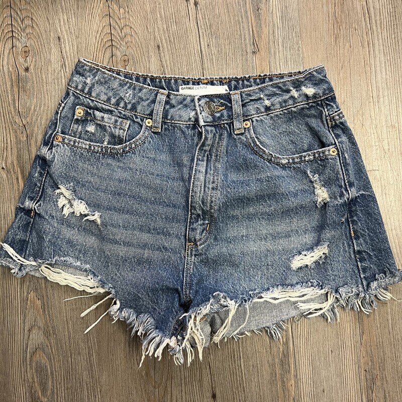 Garage-Festival Jean Shorts, Denim, Size: 26 Inch