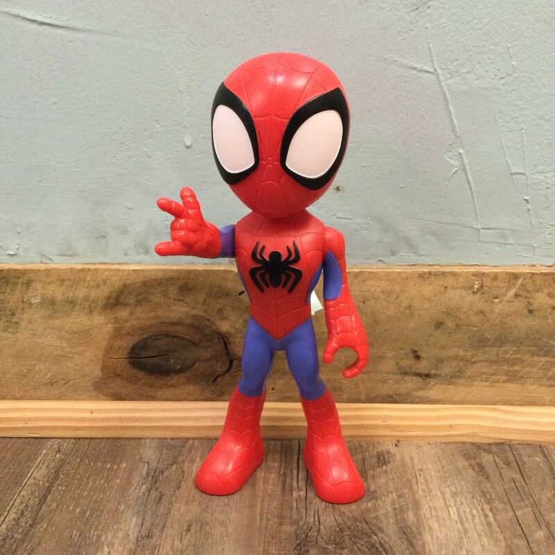 6in Spiderman Toon Figure, Red, Size: Action Fig