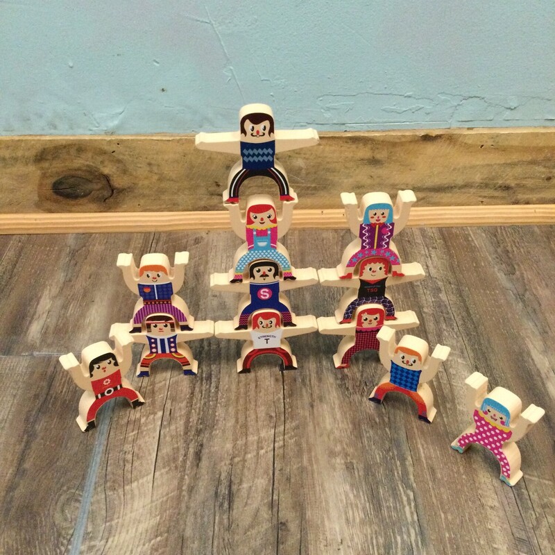 Moopok Stacking People, Wood, Size: Wooden