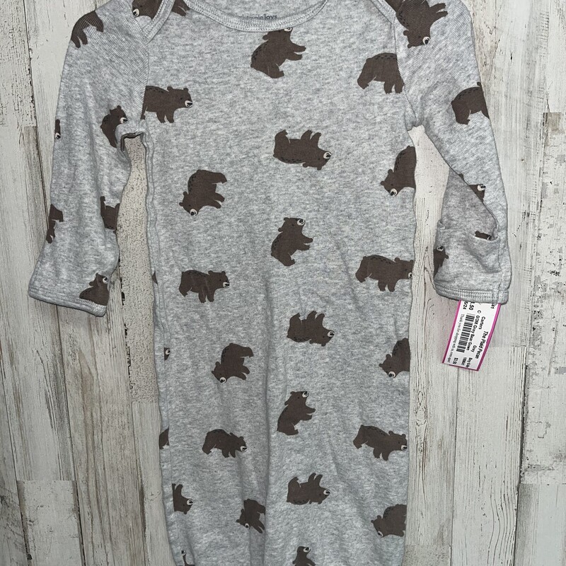 0/3M Grey Bear Gown