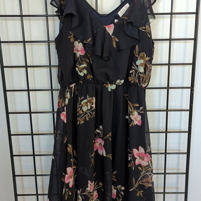 Sienna Sky Dress, Blk/flo, Size: S