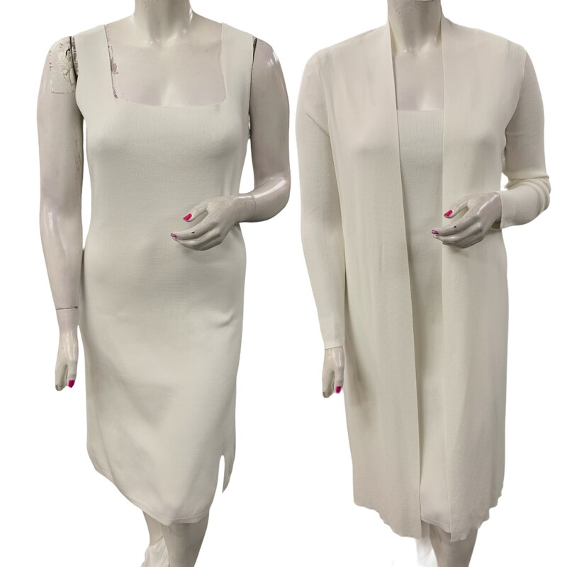 Bailey Dress/Cardigan, White, Size: L