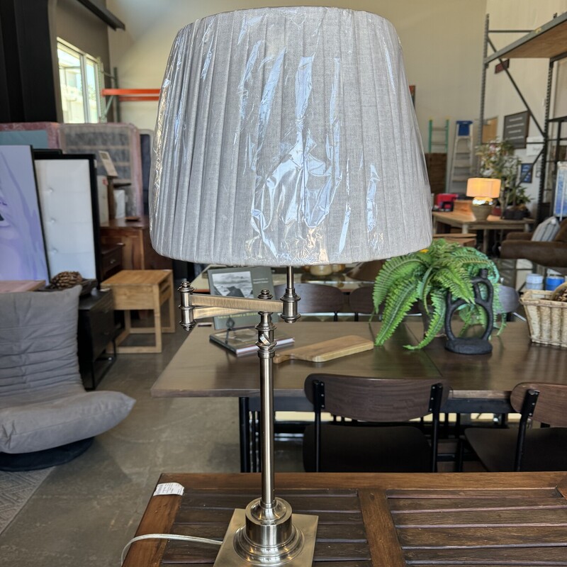 Swing Arm Lamp Lamp
Brushed Steel

 Size: 33H X 17W