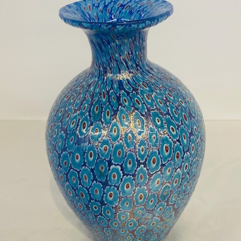 Murano Venetian Vase
Blue Purple Red Glass
Size: 5x7H
Stamped Murano