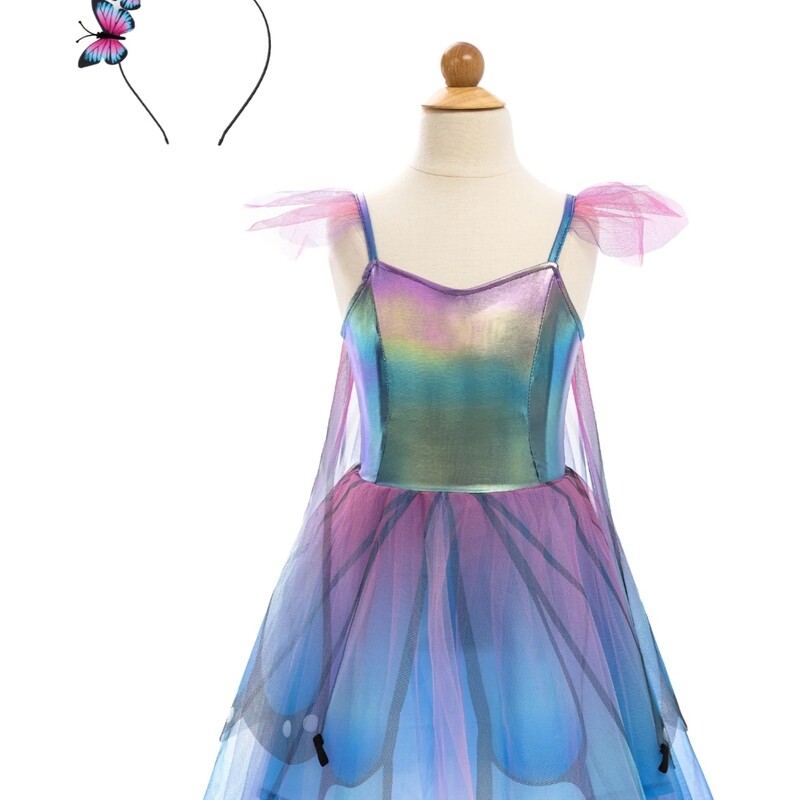 Blue Butterfly Twirl Dress with Wings & Headband<br />
Size 5/6<br />
$49.99