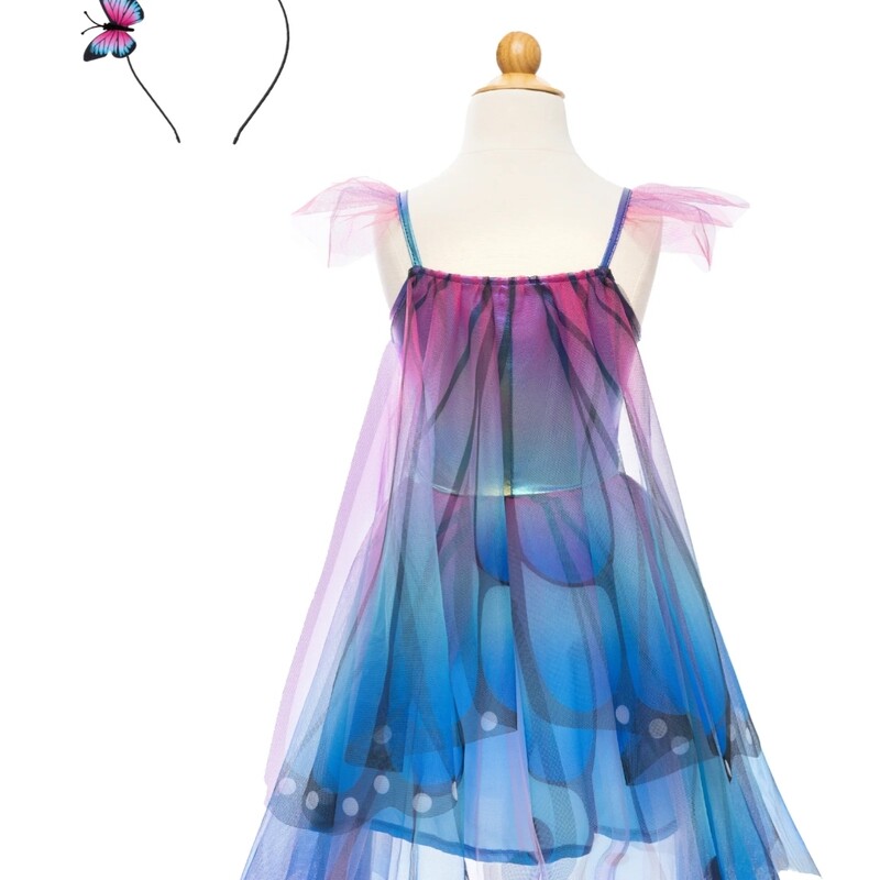 Blue Butterfly Twirl Dress with Wings & Headband<br />
Size 5/6<br />
$49.99