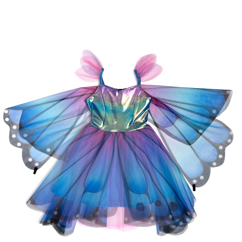 Blue Butterfly Twirl Dress with Wings & Headband
Size 5/6
$49.99