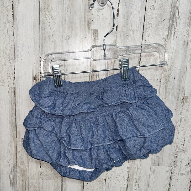 3 Chambray Ruffle Skirt