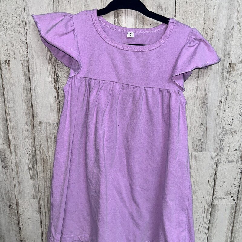 3 Lilac Ruffle Dress, Purple, Size: Girl 3T