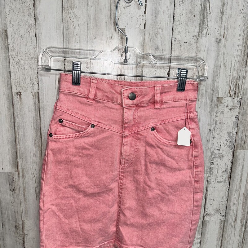 6 Pink Denim Skirt