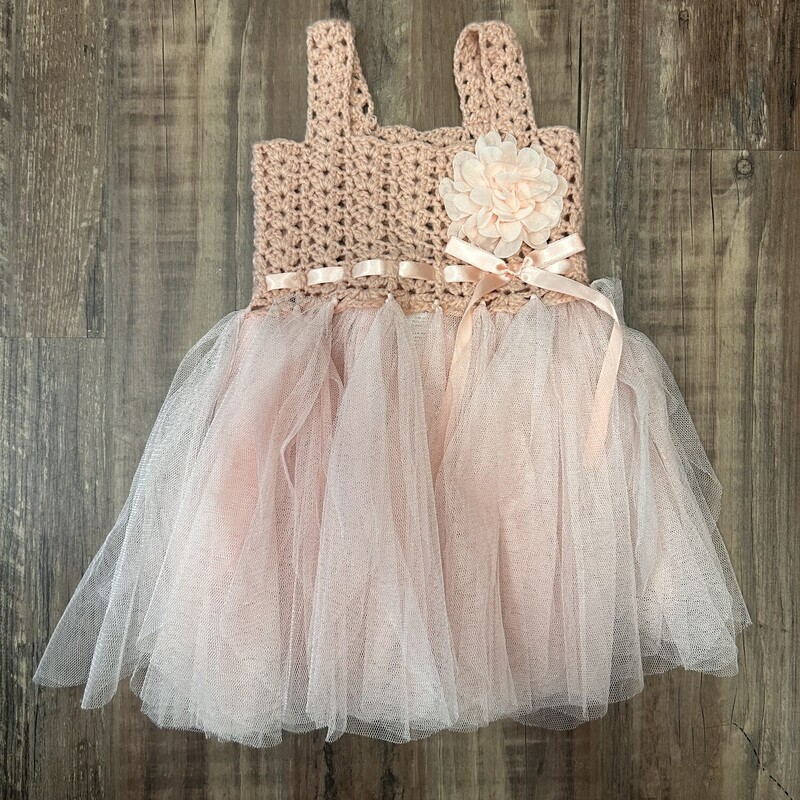 Crochet/Tulle Photo Dress, Mauve, Size: Baby 0-6M