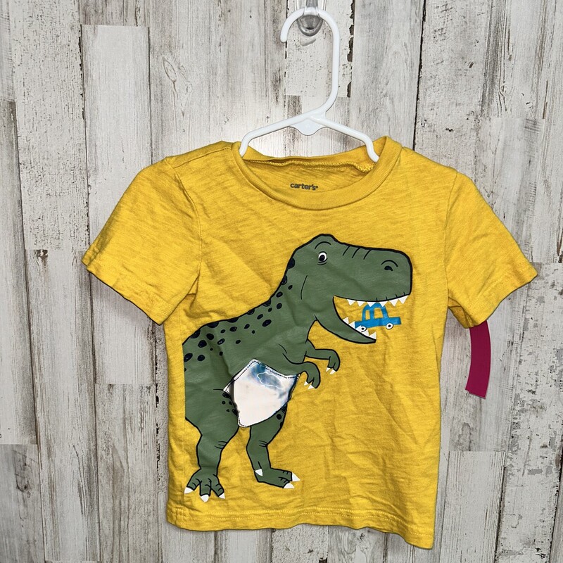 2T Yellow Dino Tee, Yellow, Size: Boy 2T-4T
