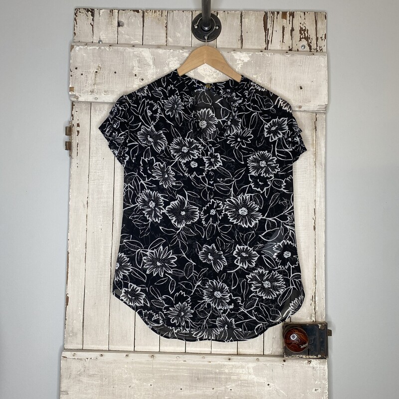 SS Blouse Polo, Floral, Size: Xsmall