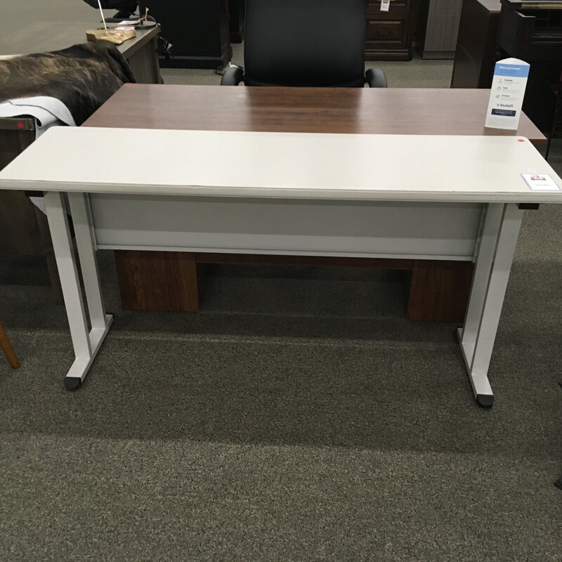 White Adj. Desk