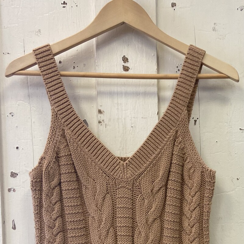 Camel Cable Sweater Tank
