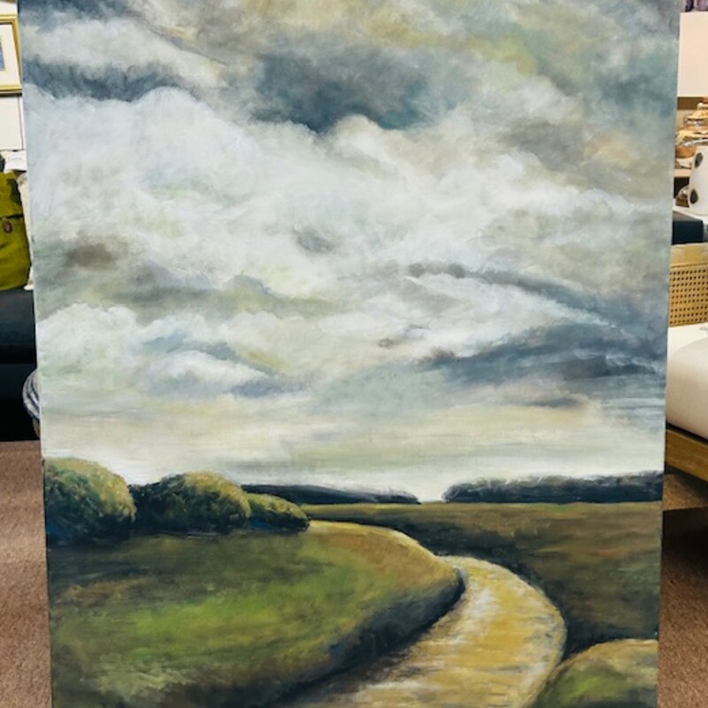 Nature Path Painted Canvas
Green Tan Gray Size: 36 x 48H