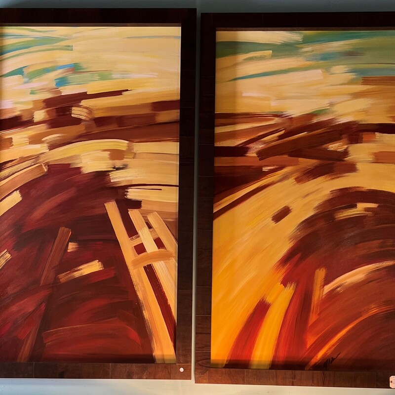 Diptych Original 2 Pc, Signed, Framed
76in x 47in x2