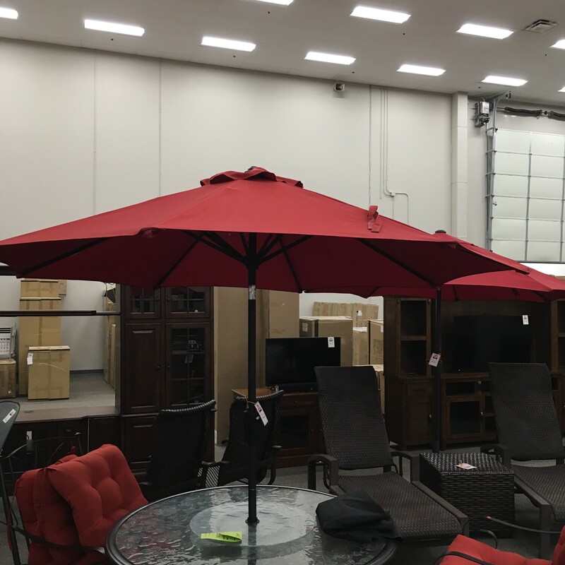 Red Umbrella W/ Base