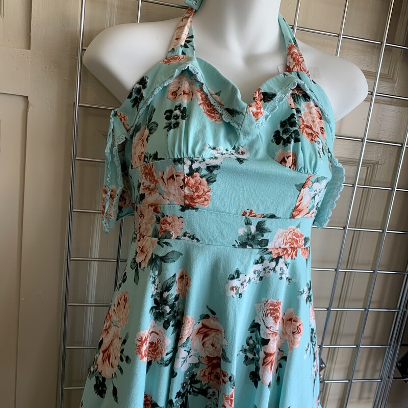 Hot Topic Halter Dress, Teal, Size: Xs<br />
All Sales Are Final<br />
No Returns<br />
Pick Up IN Store<br />
or<br />
Have it Shipped<br />
Thanks You For Shopping With Us :-)