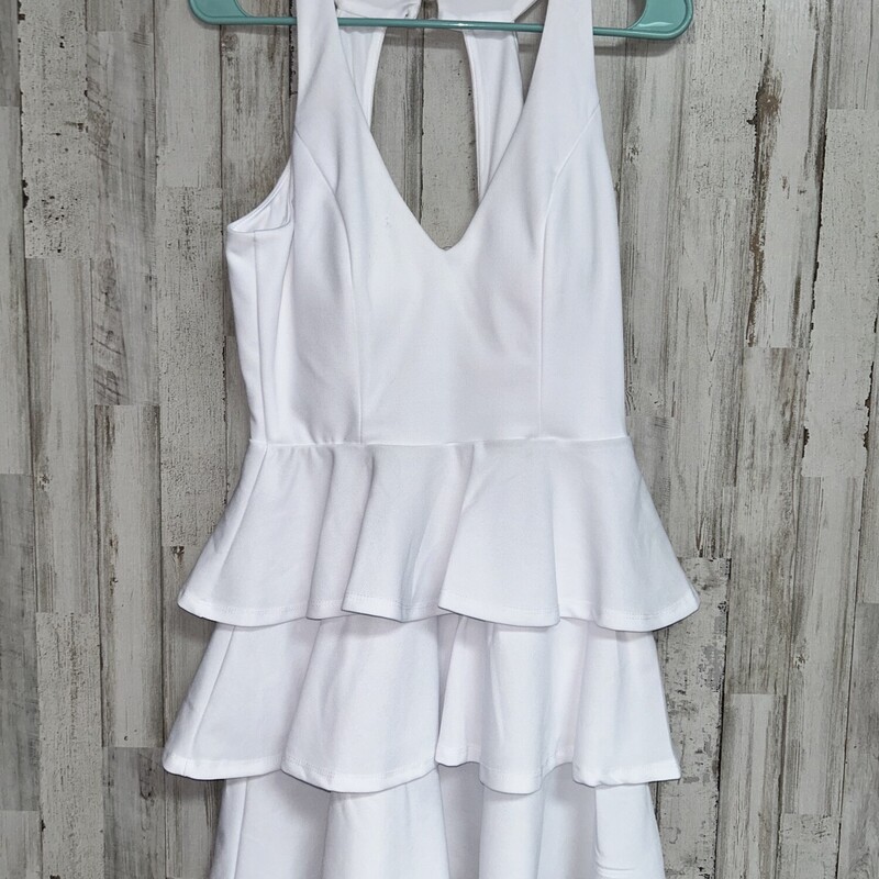 NEW M White Tier Dress