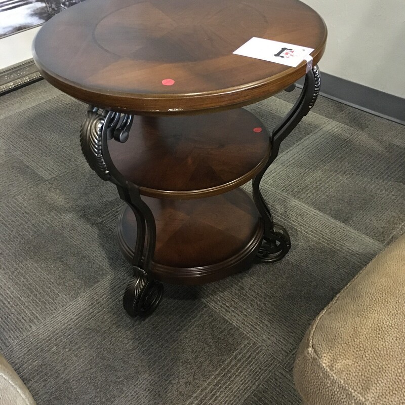 3 Tier Rnd End Table