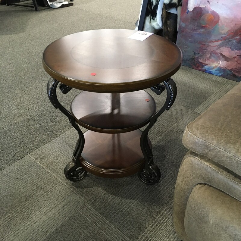 3 Tier Rnd End Table
