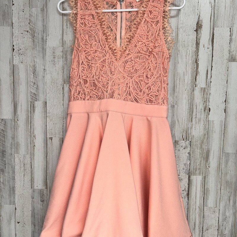 M Peach Lace Dress