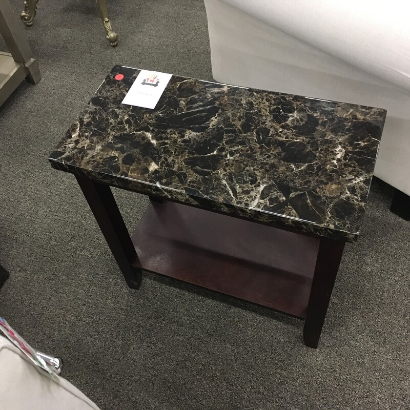Marbled Top End Table