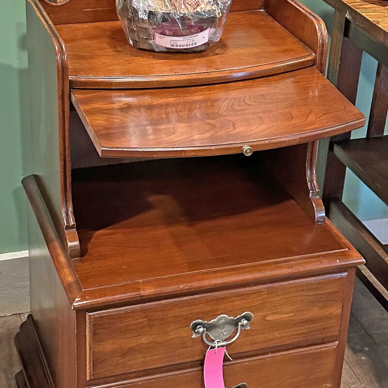 Pennsylvania  House Nightstand
with Two Drawers, Cubby and Pullout Tray
19 In Wide x 16 In Deep x 32 In Tall.