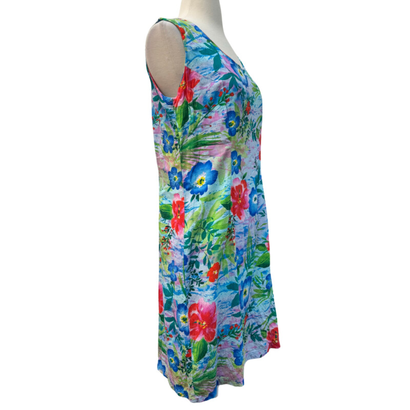 Jams World Dress
Petite Fleur Design
Sleeveless
Aqua, Red, Blue, Pink, Green, Lime, and Lilac
Size: XL