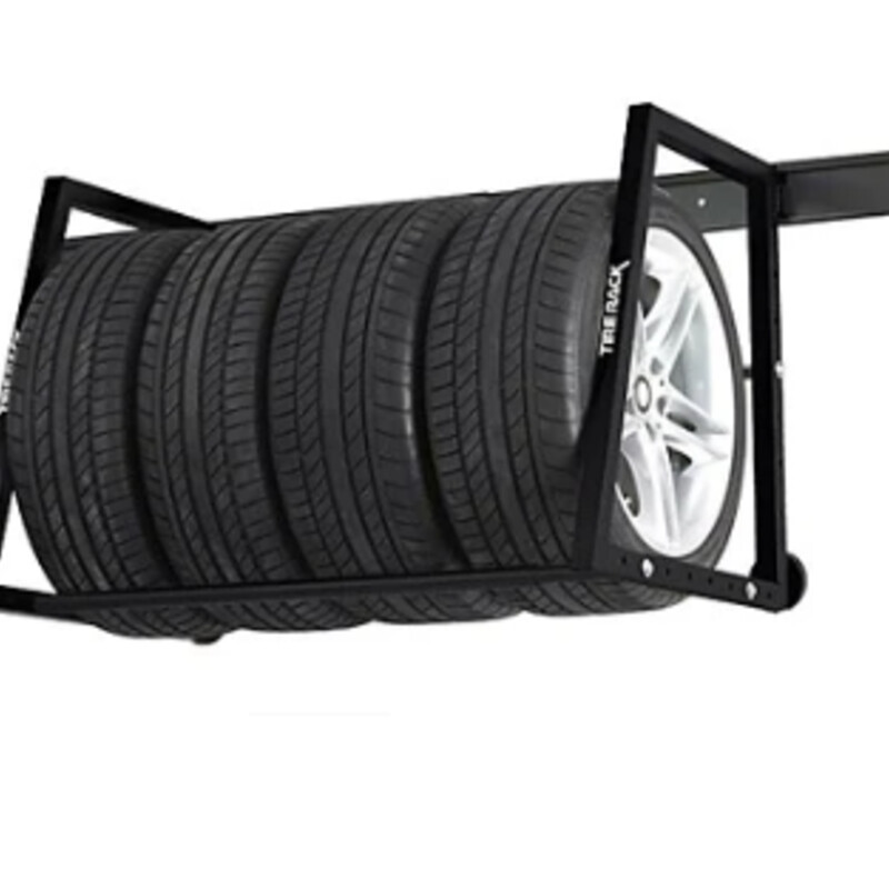 Tire Storage Rack, Tire Rack

The Tire Storage Rack is a well-engineered solution to help organize the garage and keep extra tires or Tire & Wheel Packages out of the way. The flexible design allows room for today's performance-oriented Tire & Wheel Packages or can be adjusted to accommodate less aggressive tire widths.

The adjustable rack quickly attaches to wall studs providing a convenient and safe storage method and its heavy-duty construction has been load tested to a weight capacity of 400 lbs.